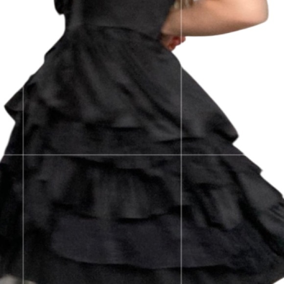 Betsey Johnson whimsigoth evening Sz 6 Black Strapless Ruffled Cocktail Dress - Picture 5 of 12